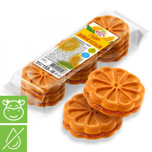Печенье "Сэндвич Двойной апельсин" 155г*12 Печенье "Сэндвич Двойной апельсин" 155г*12