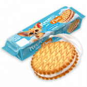 Крекер "Сэндвич Крем-де-Лис" сливочный крем 145г*18, цв.пл.