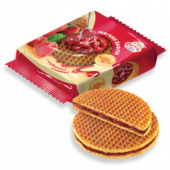 Вафли "Мягкие вафли" с клубничной начинкой 150г*24