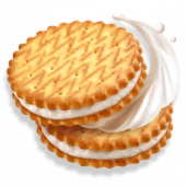 Крекер "Сэндвич Крем-де-Лис" сливочный крем 3,1 кг