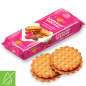 Печенье "Домашние вафельки" с малиновой начинкой 155г*15, цв.пл.